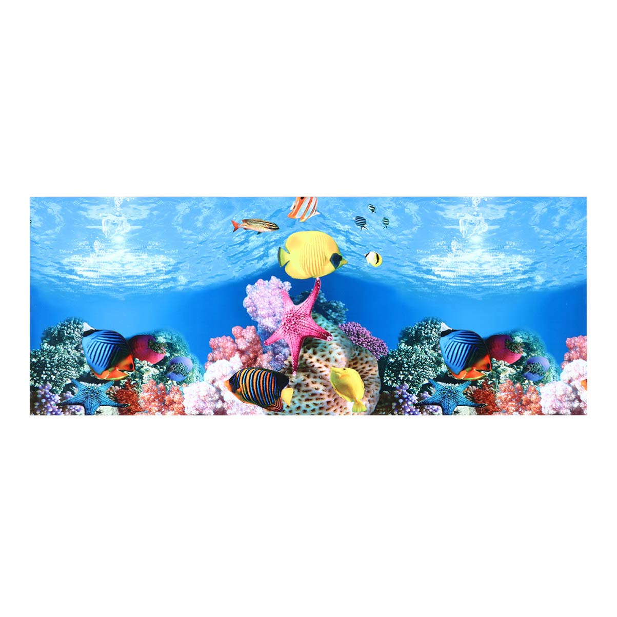 Premium 3D Aquarium Background Sticker - Fish Tank Wallpaper Adhesive Decoration (122x50cm) for Freshwater & Saltwater Tanks - Perfect for Home, Office & Pet Store Displays