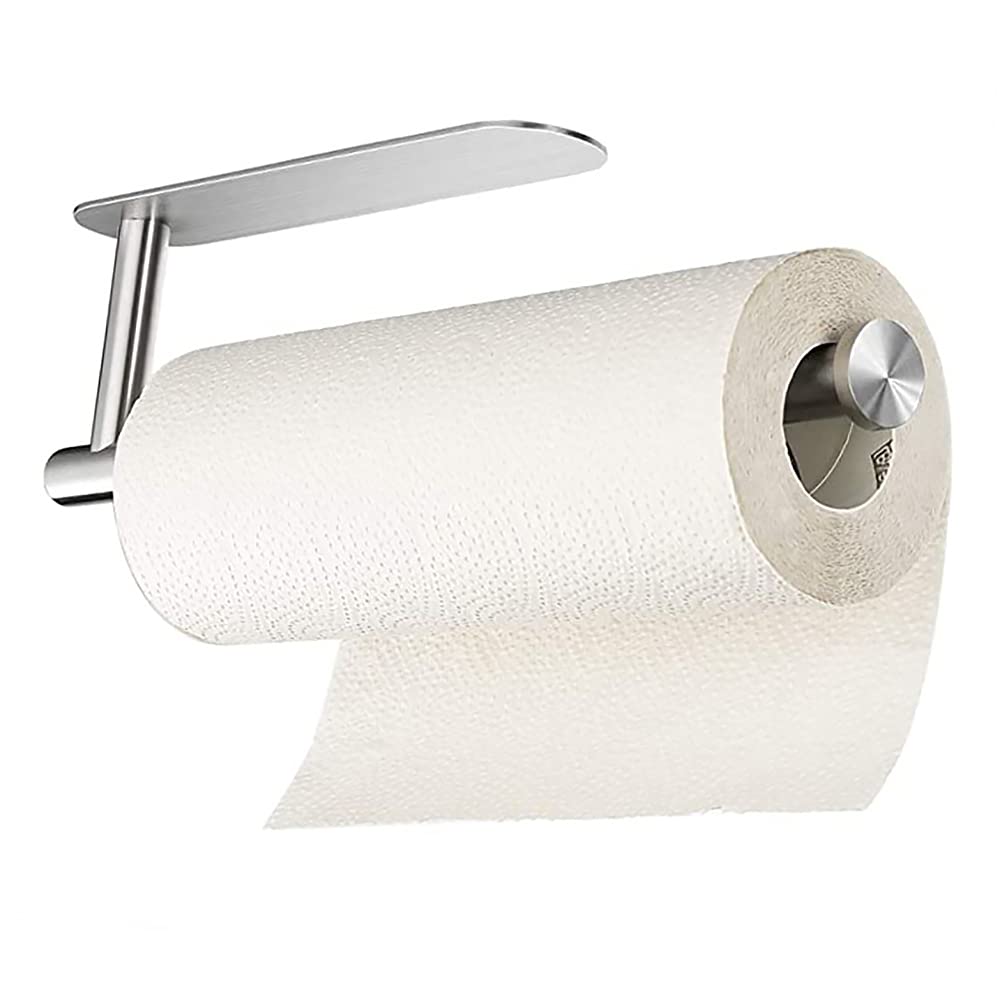 Stainless Steel Towel Rack & Toilet Paper Holder - Wall Mounted Bathroom & Kitchen Organizer for Paper Rolls, Cling Film - No Drill Installation - Perfect for Small Spaces & Modern Home Decor