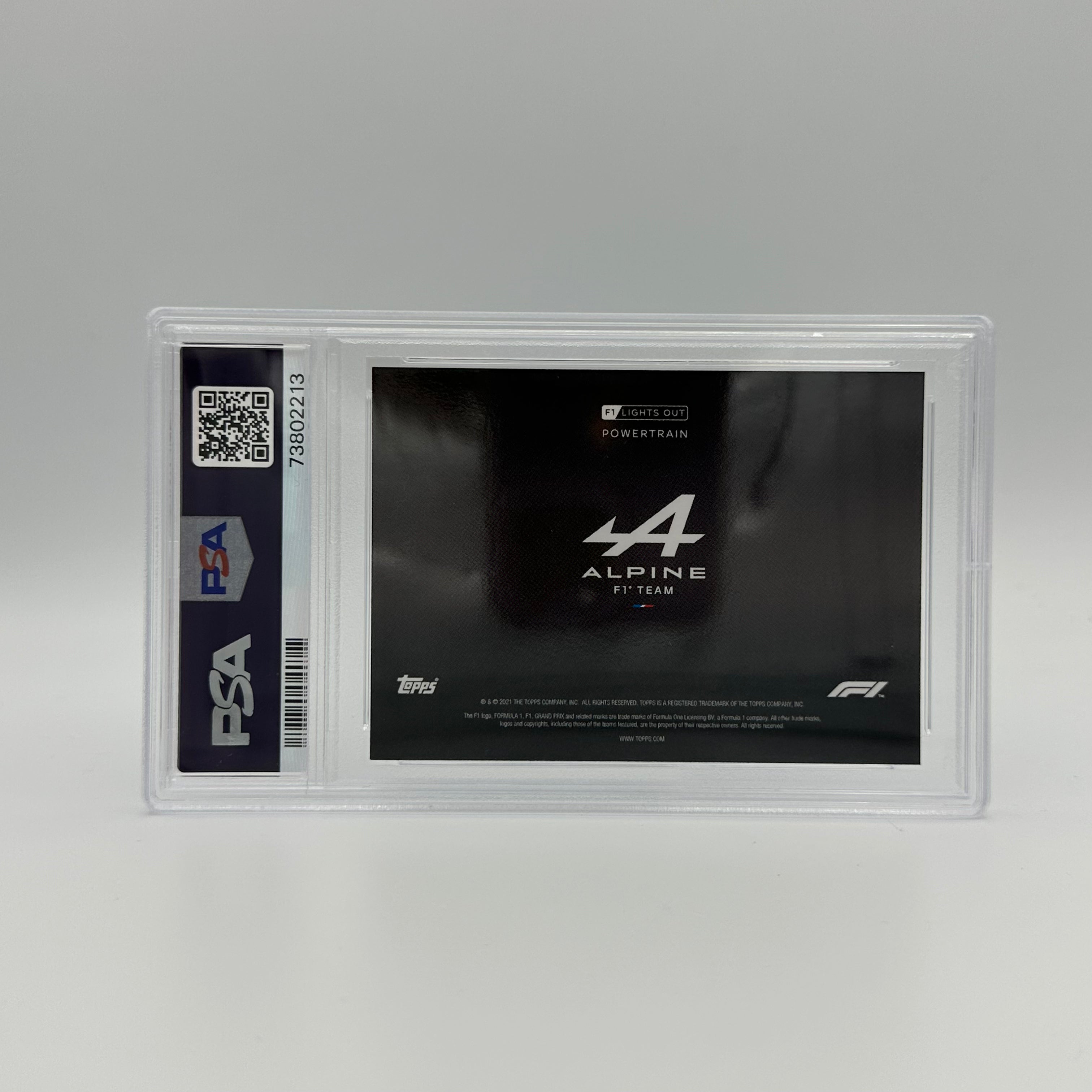 PSA 9 Graded 74/99 ALPINE F1 Team Power Train Blue Racing Card - Perfect for F1 Collectors, Sports Memorabilia Displays & Racing Enthusiast Gifts