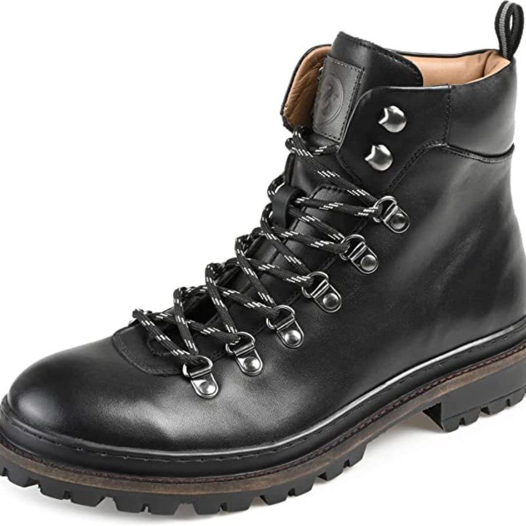 Thomas & Vine Men's Classic Leather Dress Boots - Formal & Business Casual Shoes for Office, Wedding & Special Occasions