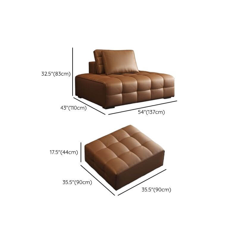 Comfortable Mocha Standard Sofa with Armrest - Includes 3 Pillows (1 Throw Pillow) - Perfect for Living Room, Bedroom or Office Relaxation