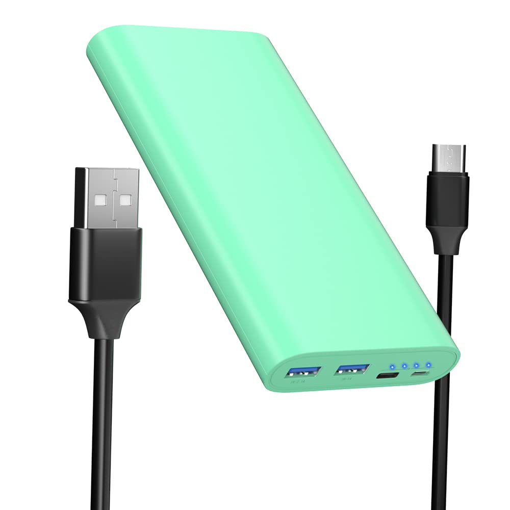 26800mAh Portable Charger Power Bank with USB-C & Dual USB Fast Charging - Compatible with iPhone 16/15/14/Pro Max, Samsung Galaxy S23/S22, Google Pixel 6, iPad, AirPods & Android Phones - Green - Perfect for Travel, Camping & Emergency Power Backup
