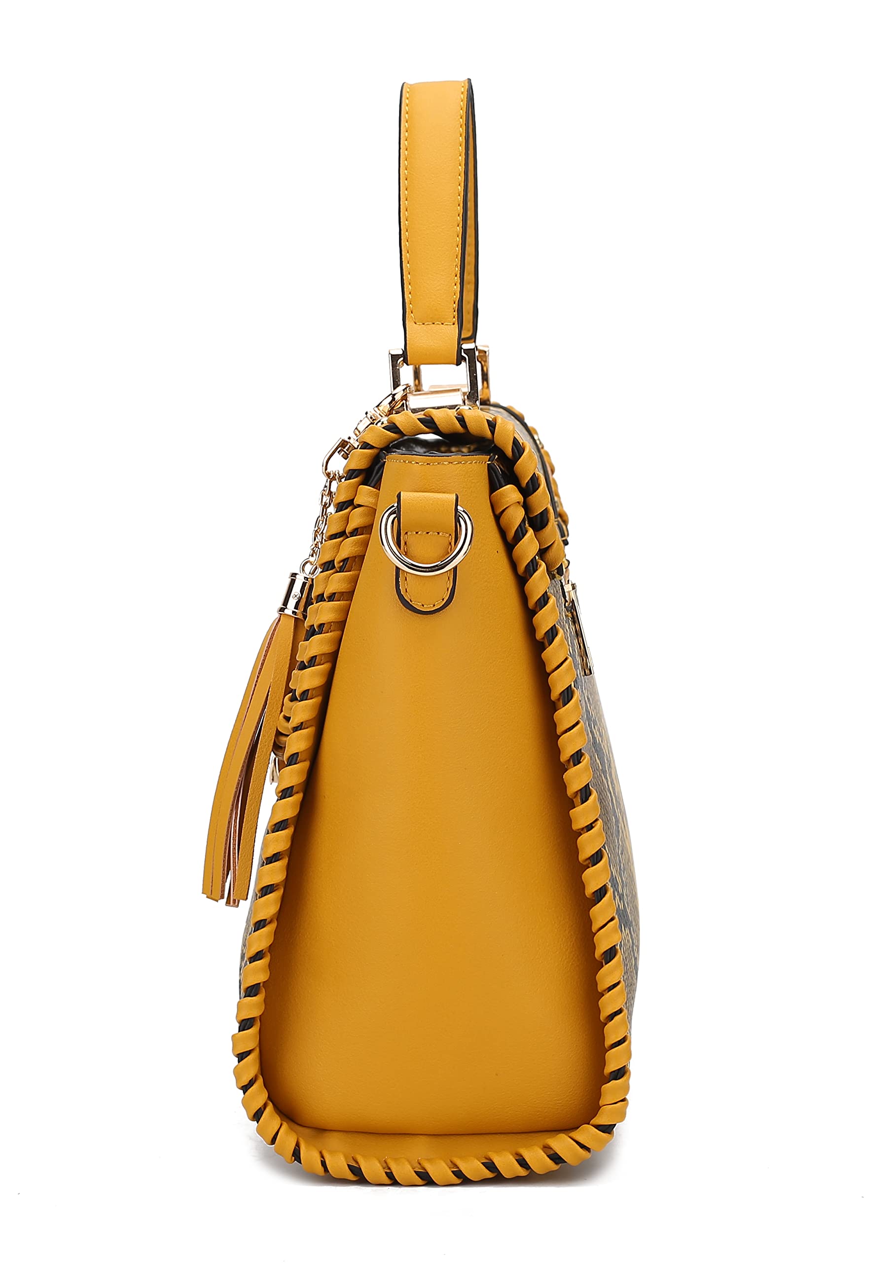 MKF Collection Women's Vegan Leather Crossbody Bag - Stylish Satchel with Top Handle & Shoulder Strap, Perfect for Work, Travel & Everyday Use by Mia K