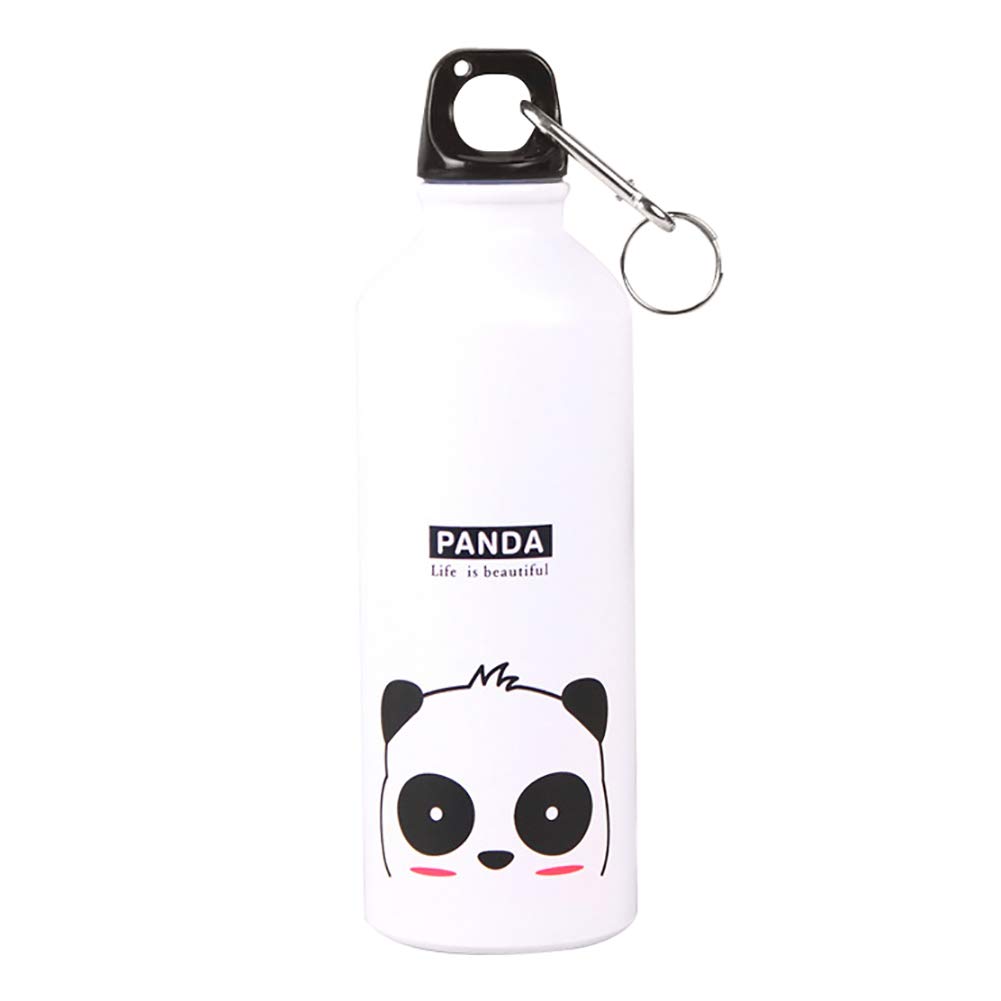 Yanbirdfx 500ml Cartoon Panda Pattern Aluminum Water Bottle - Leak-Proof, Portable & Durable for Outdoor, Gym, School & Travel
