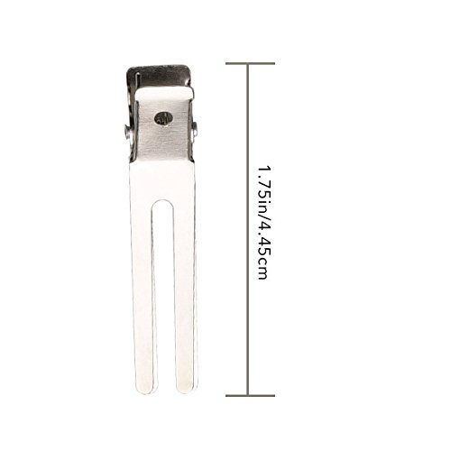 Diane Double Prong Hair Clips for Sectioning, Styling & Rollers - Nickel-Plated Steel Hairpins (1.75 Inch, 80 Pack) - Perfect for Salon, Home Haircuts & DIY Styling