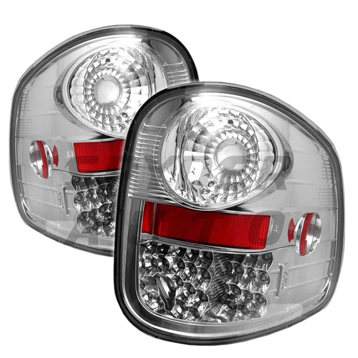 Spyder Ford F150 Flareside 97-03 LED Tail Lights - Chrome | High-Performance LED Brake Lights for Ford F150 Pickup Truck 1997-2003 Models | Perfect for Night Driving & Enhanced Vehicle Safety