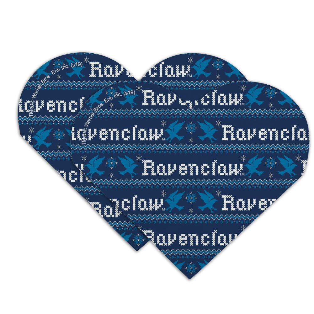 Harry Potter Ravenclaw Sweater with Words Pattern & Heart Faux Leather Bookmark Set - 2-Piece Gift for Fans, Perfect for Cosplay, Movie Nights, and Book Lovers