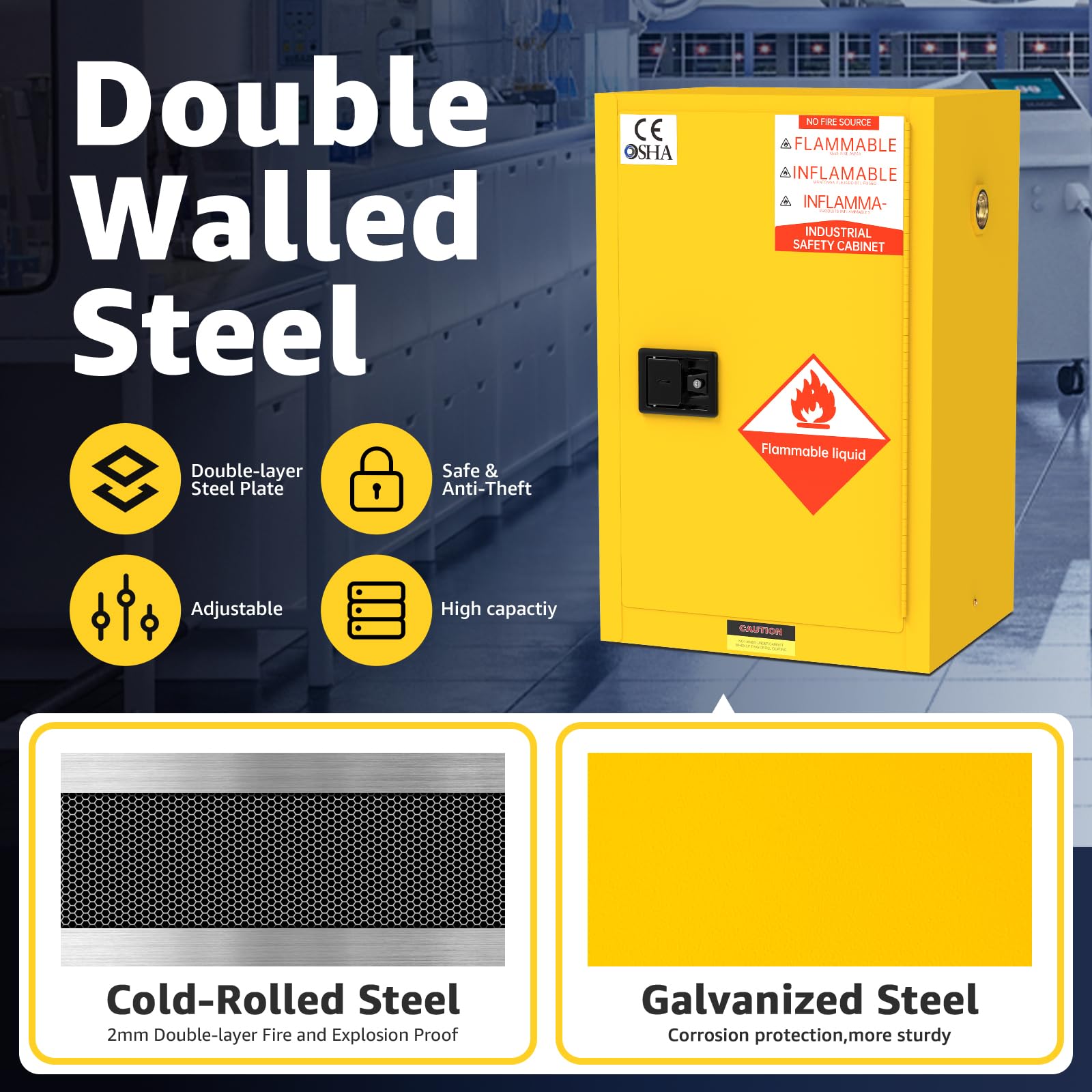 30 Gallon Flammable Liquid Storage Cabinet - 23.23