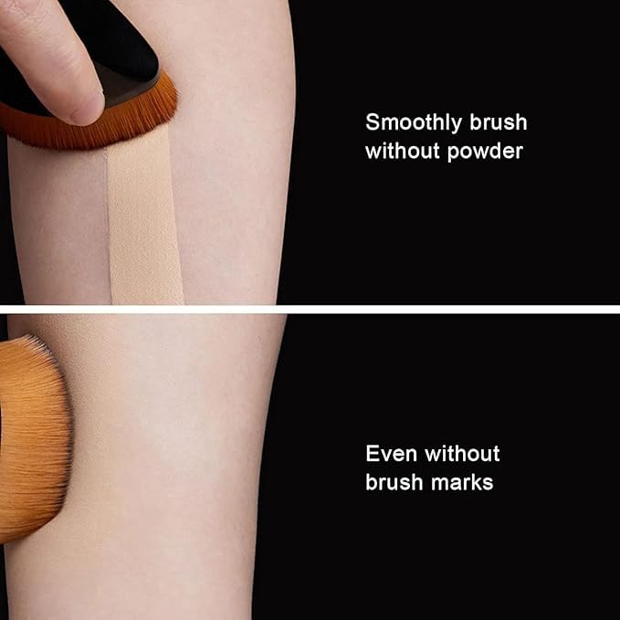 Professional Hexagon Contour Kabuki Makeup Brush Set - Flat Top Foundation Brush for Liquid, Cream & Powder Blending | Vegan Face Makeup Brush with Protective Case | Perfect for Contouring, Highlighting & Everyday Makeup Application