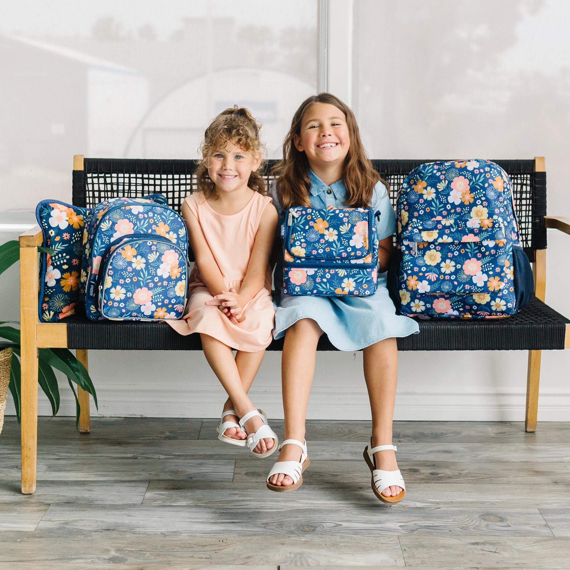 Wildkin 12-inch Kids Backpack with Padded Shoulder Straps - Adjustable School Backpack for Boys & Girls, Perfect for Daycare, Preschool & Travel (Wildflower Bloom Design) - Great for School Supplies, Field Trips & Family Vacations