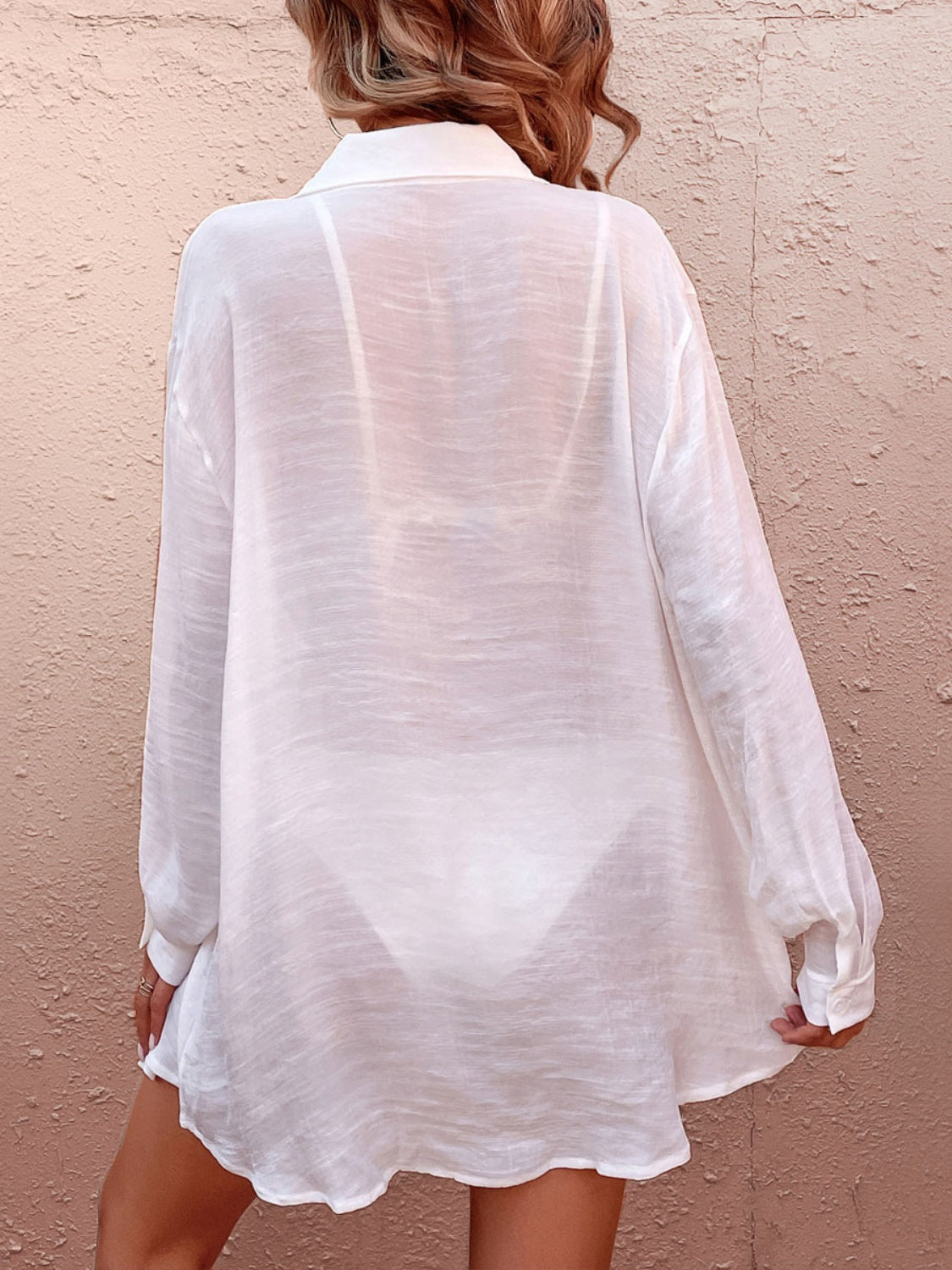 Stylish Pocketed Dropped Shoulder Cover Up - Lightweight Beach Kimono for Women - Perfect for Poolside, Vacation & Summer Outfits