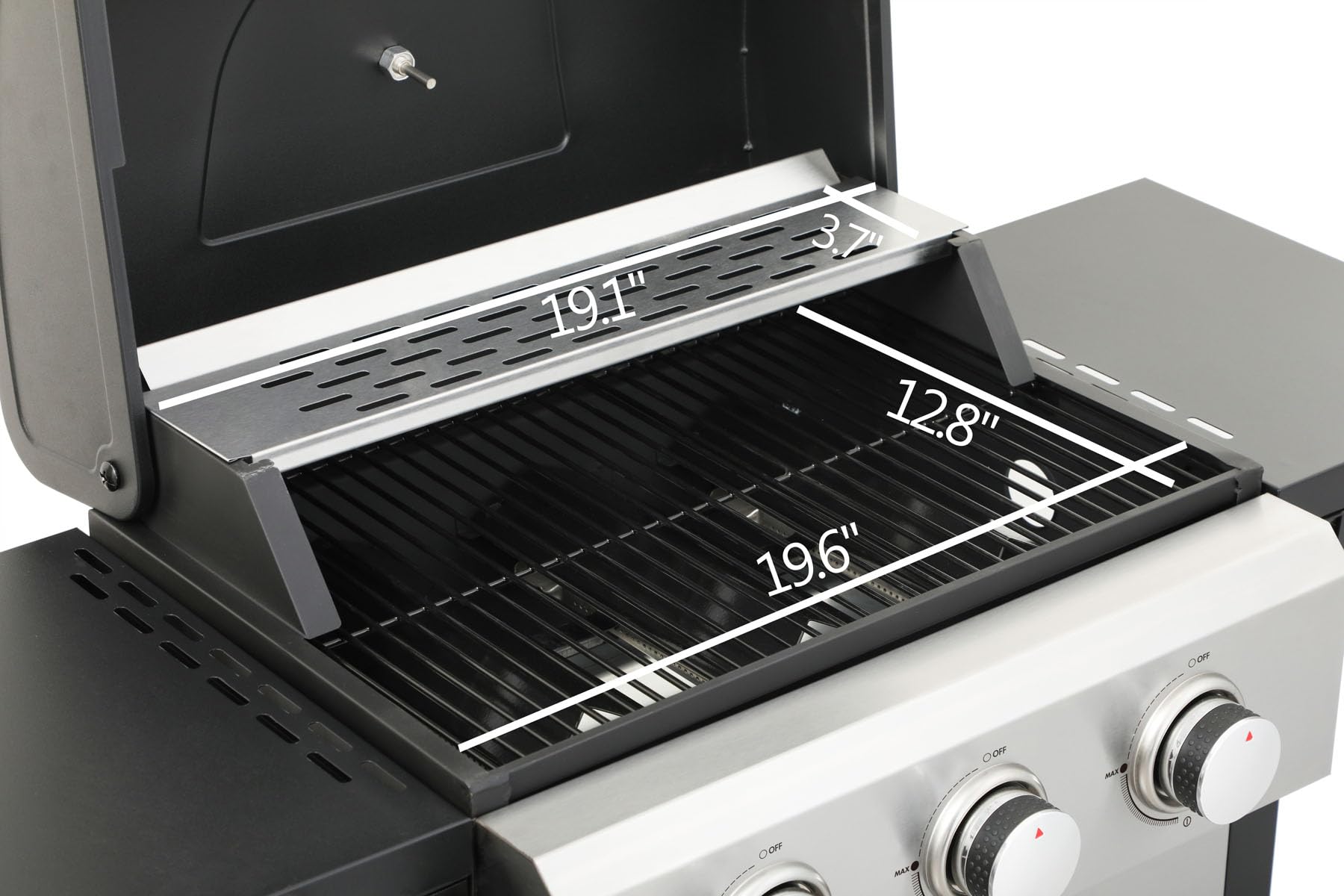 3 Burner Gas Grill with Lid & Griddle Combo - 25,650 BTU Stainless Steel Outdoor BBQ Grill with Wheels, Side Burner & Foldable Table | Perfect for Backyard Cookouts, Camping & Tailgating Parties