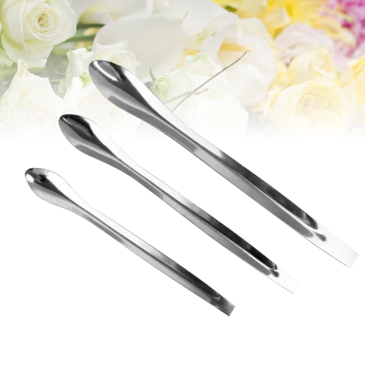 Stainless Steel Cosmetic Spatula - Makeup Spatula for Lipstick, Powder & Cream Application | Travel-Friendly Compact Beauty Tool | Perfect for Salon, Home & Travel Makeup Kits