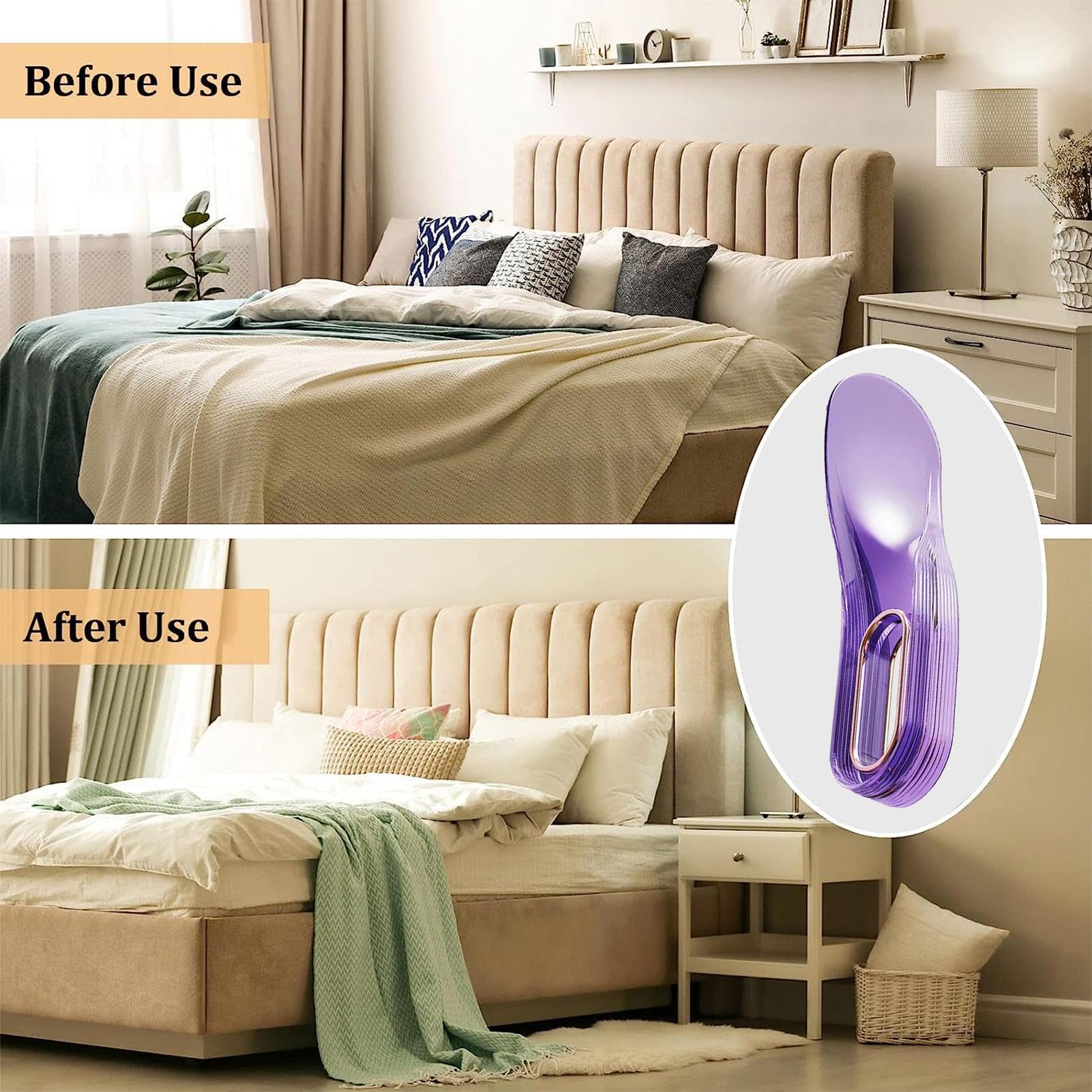 Foldable Bed Sheet Helper Tool - Adjustable Mattress Lifter & Sheet Tuck Wedge for Easy Bed Making (Perfect for Hotels, Nursing Homes & Home Use)