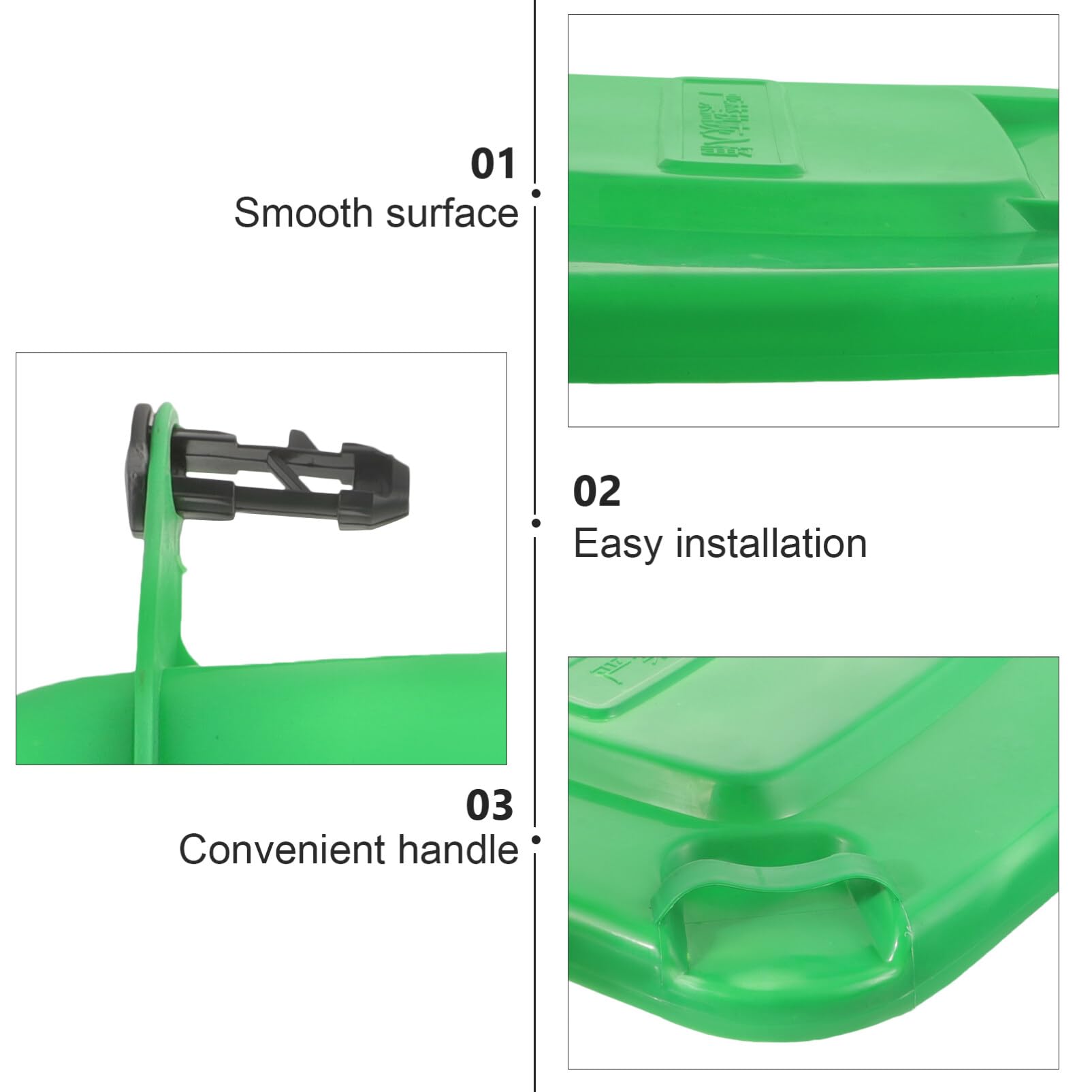 Outdoor Garbage Can Replacement Lid - Durable Square Trash Bin Cover for Kitchen, Yard & Commercial Use | Heavy-Duty Waste Container Lid for Sanitation & Disposal