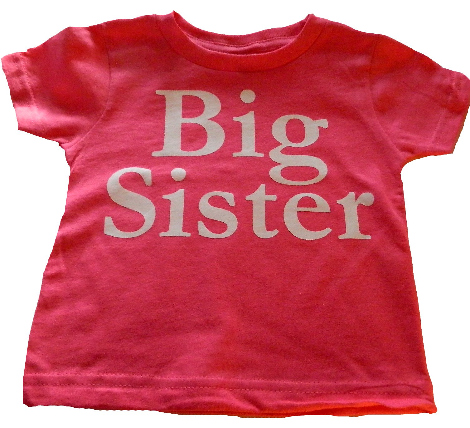 Custom Big Sister T-Shirt for Girls - Hot Pink | Cute Matching Sibling Outfits for Family Photos & Special Occasions