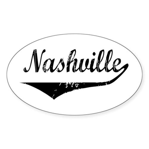 White - Nashville Oval Sticker