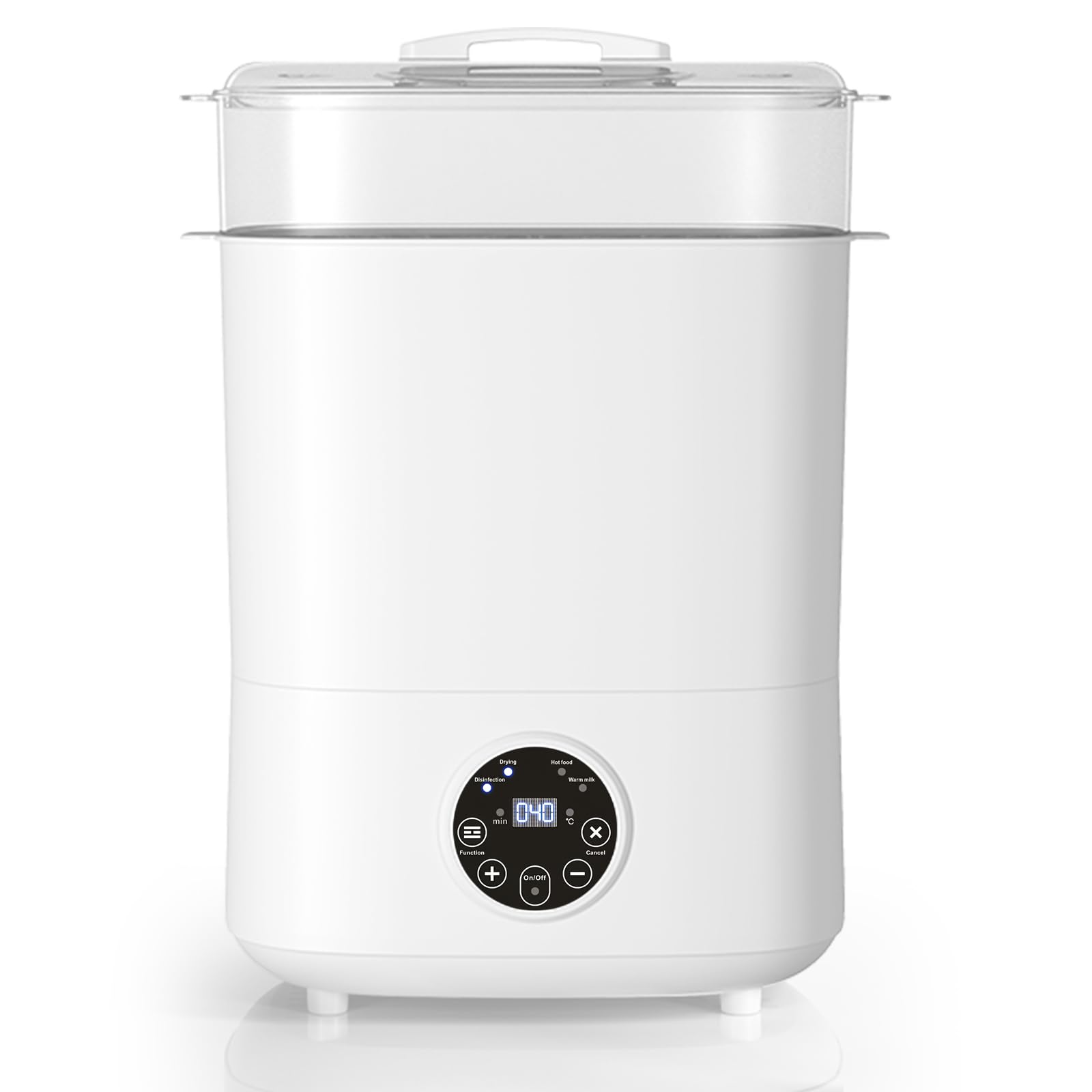 Fisca Baby Bottle Sterilizer and Dryer - 5-in-1 Large Capacity Electric Steam Sanitizer for Baby Bottles, Pacifiers, Breast Pump Parts | Compact 2-Layer Design | Perfect for Nursery, Travel & Daily Sterilization