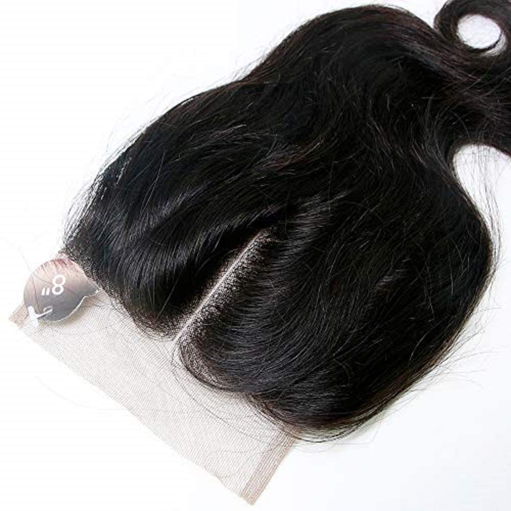 100% Unprocessed 10A Brazilian Body Wave Human Hair Weave - 3 Bundles with 4x4 Middle Part Lace Closure - Natural Color (8,8,8+8 Inch) for Sew-in Weave, Hair Extensions & Styling - Perfect for Daily Wear, Parties & Special Occasions