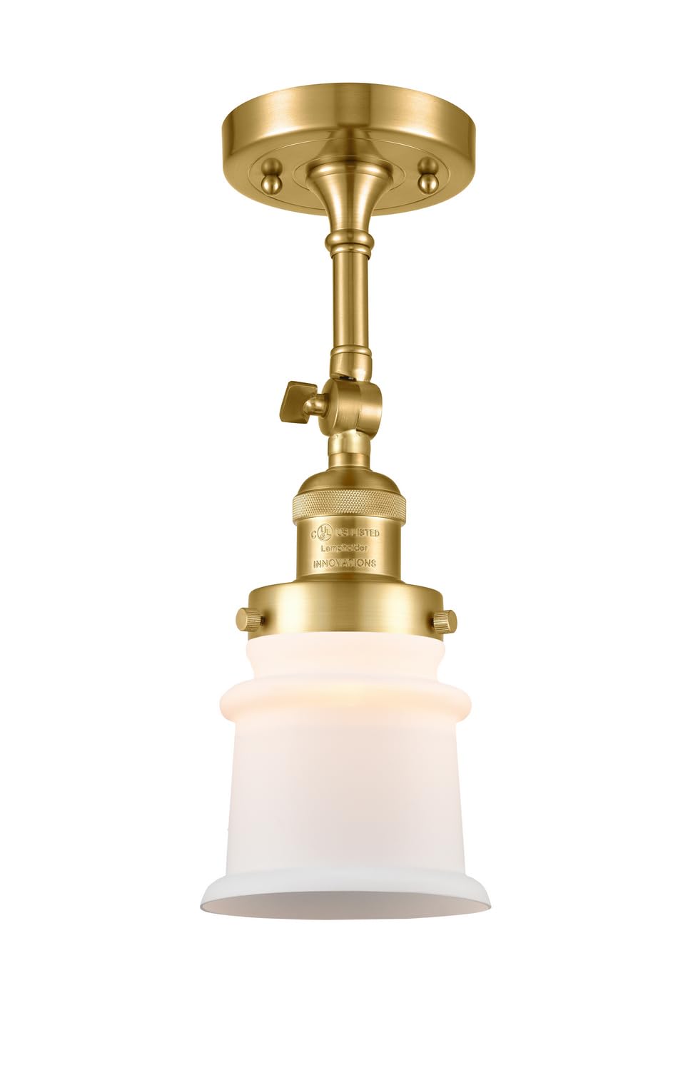201F-SG-G181S-LED Bare Bulb 1 Light Cord Set in Satin Gold - Vintage Edison Bulb Lighting for Home Decor, Cafe, Restaurant & Retail Display