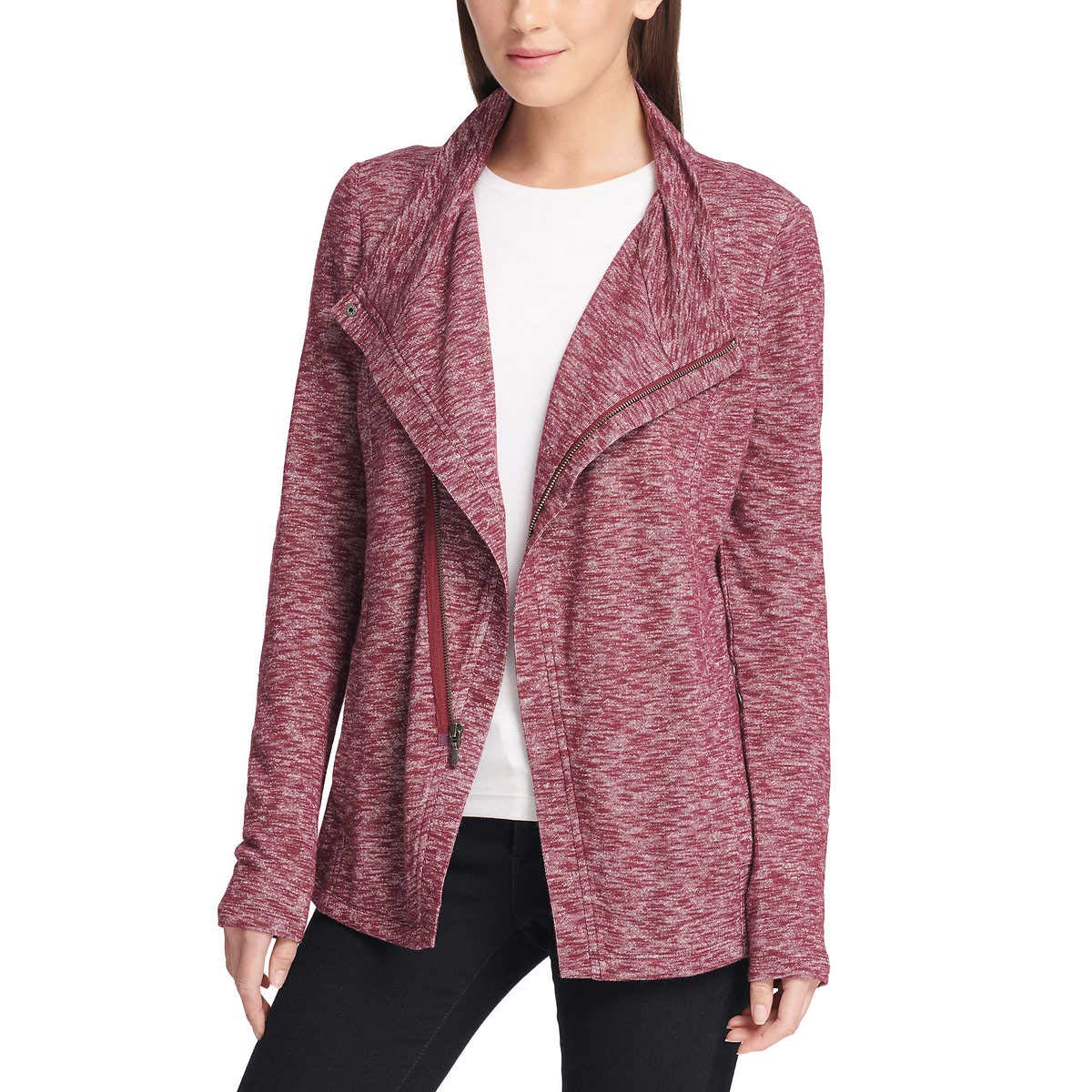 GH Bass Women's Knit Zip-Up Cardigan Sweater - Cozy & Stylish for Fall & Winter Layering
