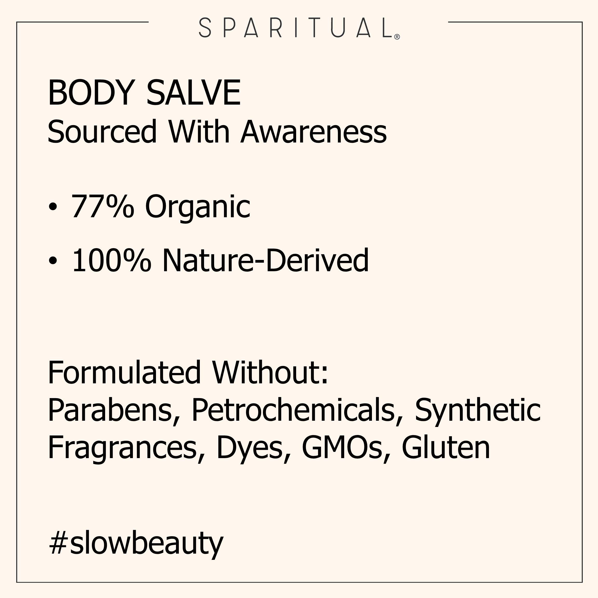SpaRitual Vegan Body Salve - Organic Moisturizing Cream for Dry Skin, Hands & Feet - Perfect for Spa Day, Self-Care & Relaxation at Home