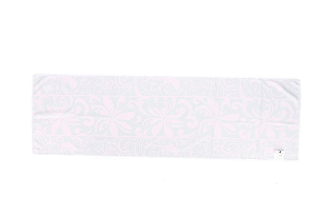 Cooling Towel for Sports & Outdoor Activities - Soft & Quick-Dry Tiare Pink Grey Towel - Perfect for Gym, Yoga, Running & Beach