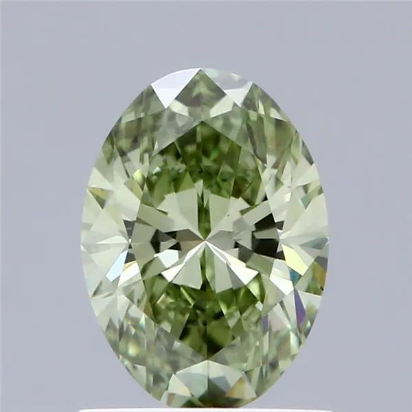 1.04ct Oval Lab Grown Diamond - Fancy Vivid Green VVS2 Clarity IGI Certified for Engagement Rings & Fine Jewelry