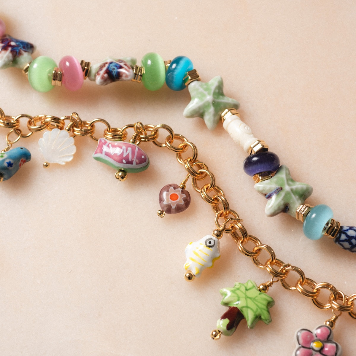 Ibiza Necklace for Women - Bohemian Beaded Pendant Jewelry - Perfect for Beach Parties, Festivals & Summer Outfits