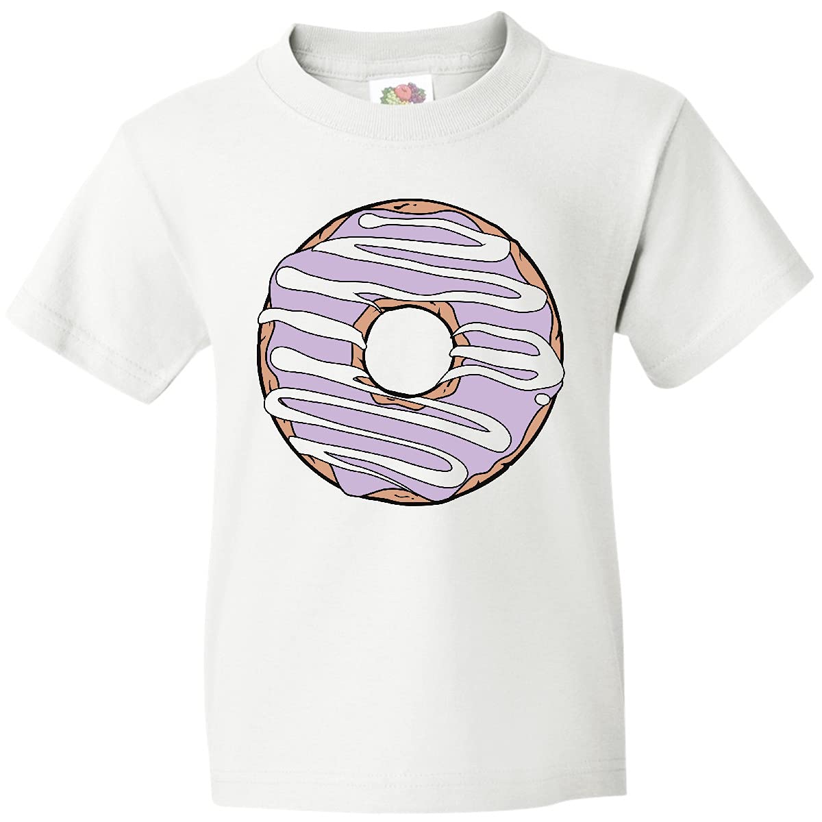 Inktastic Purple Donut Graphic Youth T-Shirt - Fun Doughnut with Icing Design for Kids & Teens | Perfect for Birthday Parties, School Events & Casual Wear