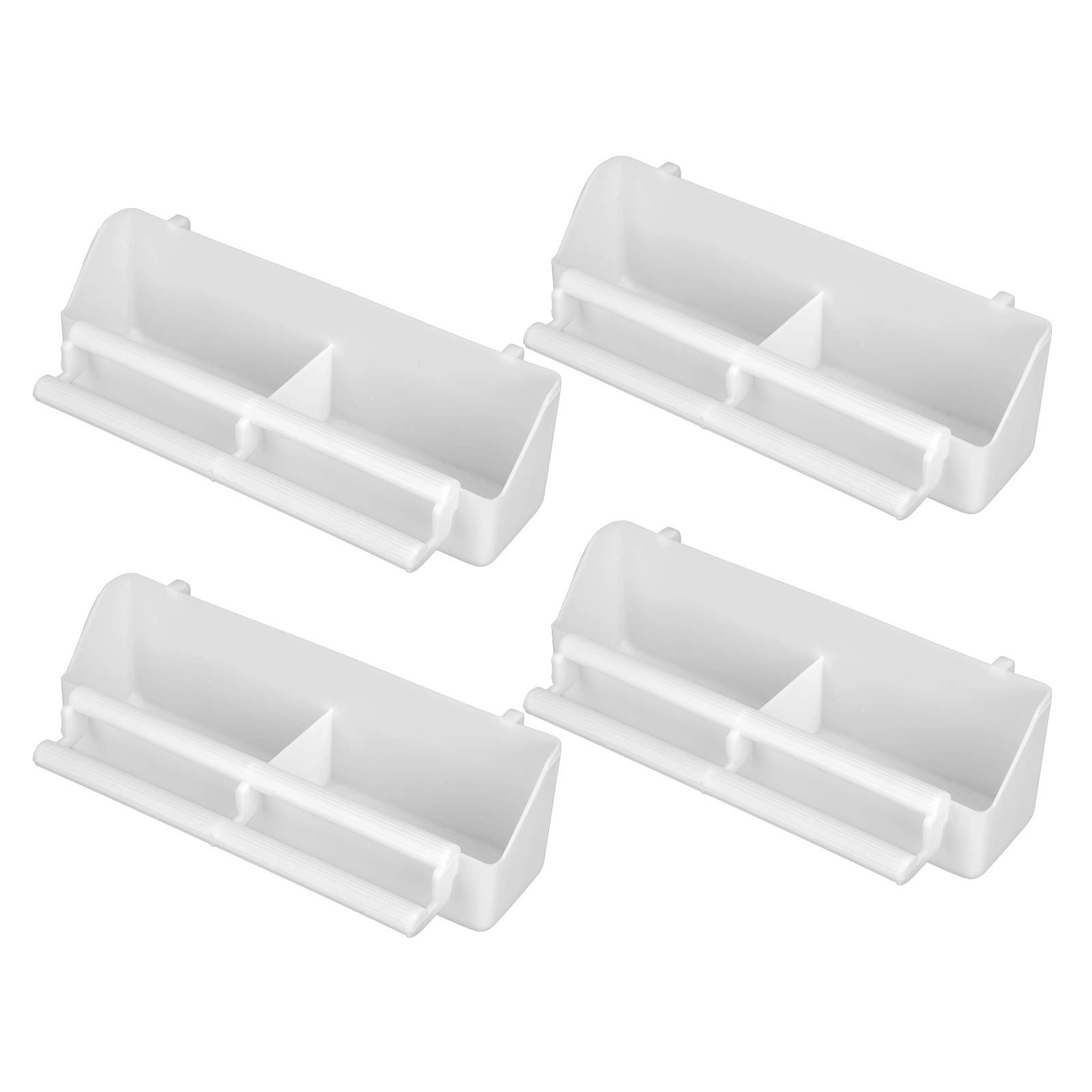 4pcs Thickened Bird Feeders & Water Bowls - Hanging Food Box for Parrots, Pigeons & Pet Birds - Durable Cage Feeding Tools for Outdoor & Indoor Use