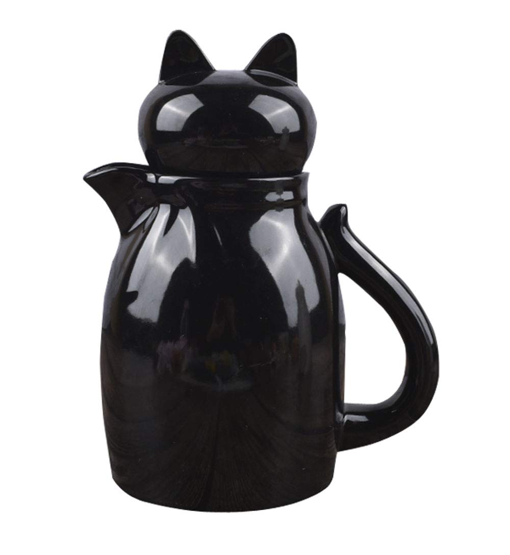 3D Cartoon Cat Ceramic Creamer Milk Jug with Cat Face Lid - Cute Cat-Themed Milk Pitcher for Coffee, Tea & Hot Beverages - Perfect for Home, Kitchen & Gift Giving