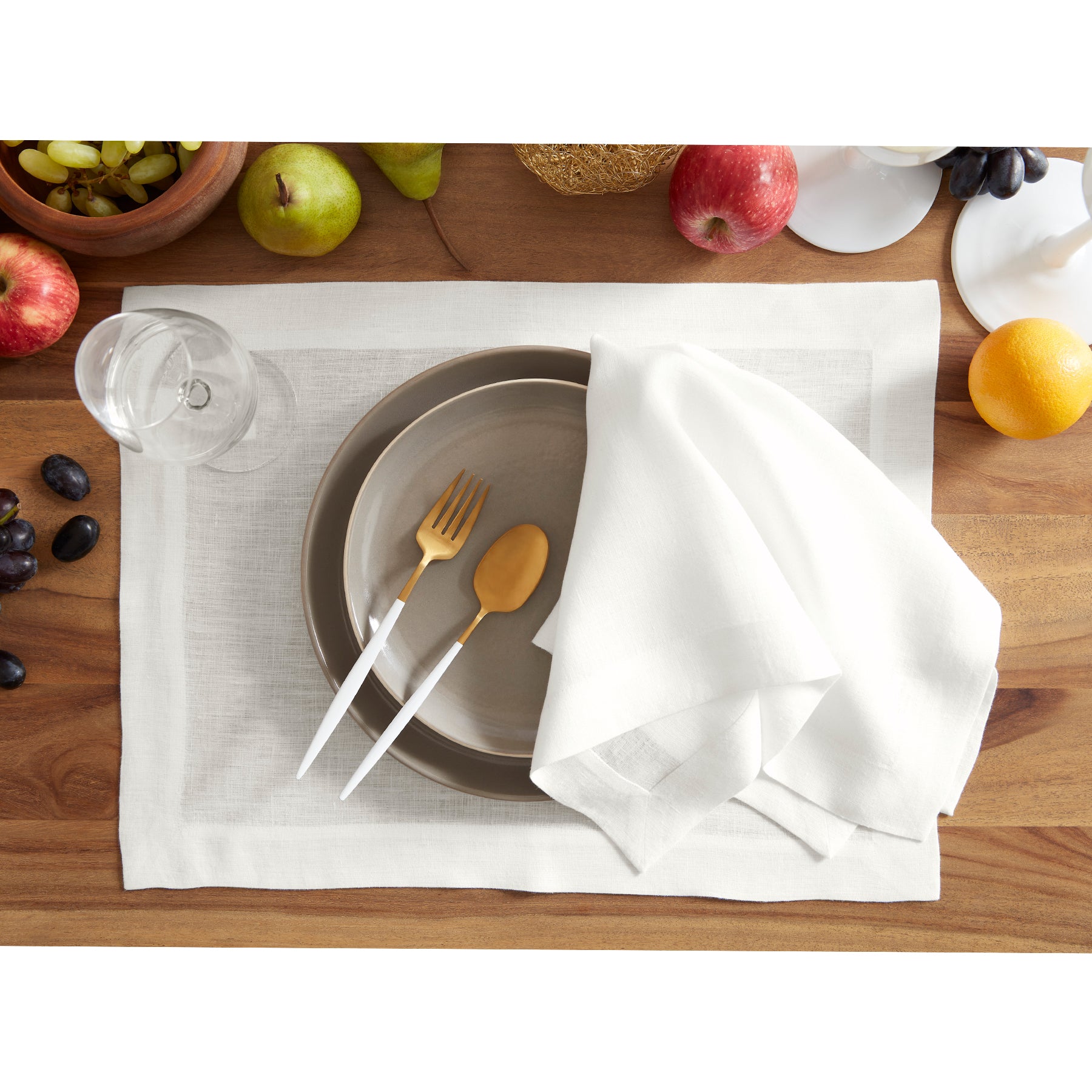 Premium Sonoma Linen Napkins Set of 4 - 100% Natural Cotton Dinner Napkins for Formal Dining, Wedding, and Holiday Table Settings