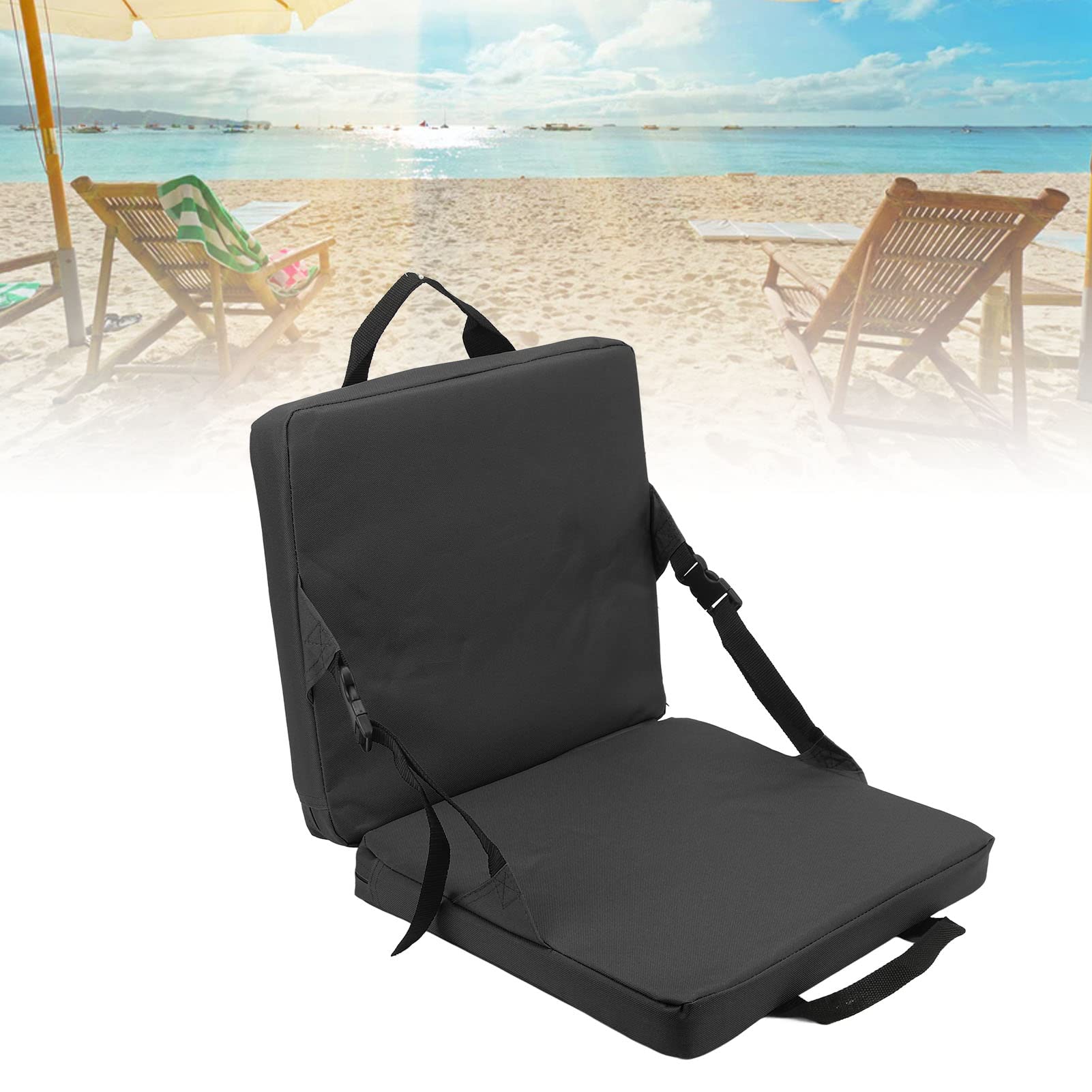 Stadium Seat with Back Support - Foldable Bleacher Chair, Ultralight & Portable for Outdoor Events - Comfortable Soft Sponge Cushion for Stadiums, Beaches, Picnics, Camping & Sports Games