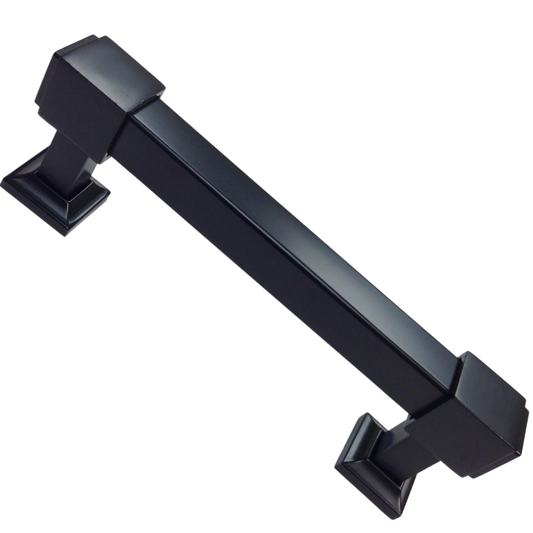 Southern Hills Black Matte Cabinet Drawer Pulls - 5 Pack 4 Inch Kitchen Cabinet Handles - Modern Black Hardware for Cabinets & Drawers - Perfect for Kitchen Remodel, Bathroom Vanity & Furniture Upgrade