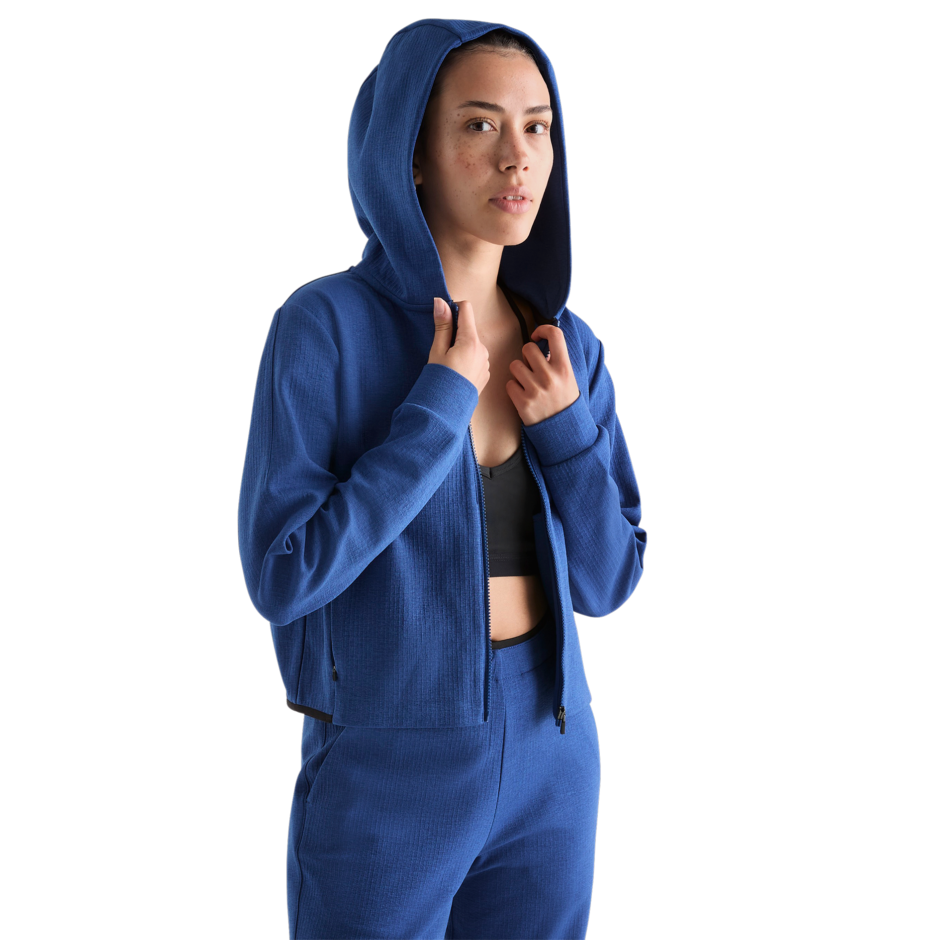 Women's Cropped Zip Up Hoodie - Stylish & Comfortable Jacket for Casual Wear, Workout & Outdoor Activities