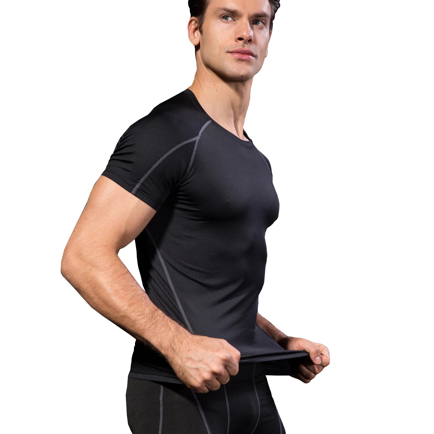 Quick Dry Running Shirt for Men - Moisture Wicking Fitness & Gym Workout T-Shirt - Breathable Short Sleeve Compression Top for Bodybuilding, Jogging & Training - Ideal for Sports, Exercise & Active Lifestyle
