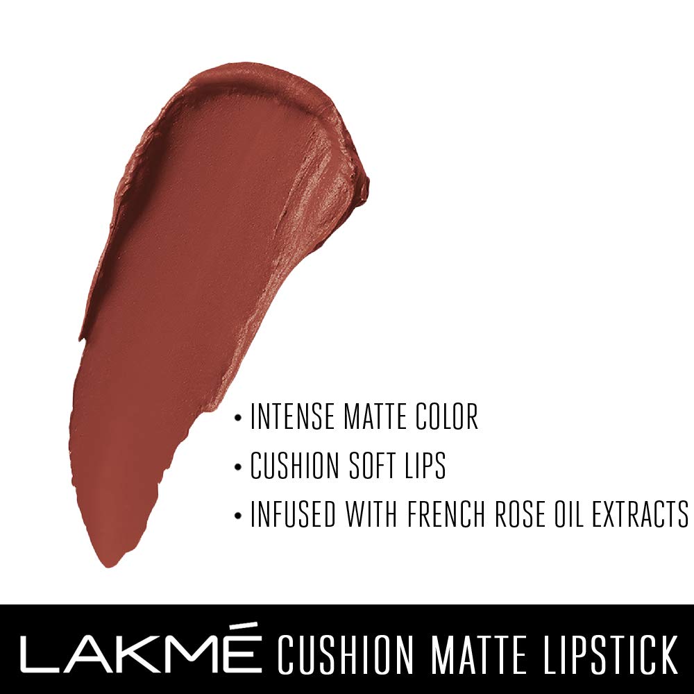LAKMÉ Forever Matte Lipstick with French Rose Oil Extracts - Nude Toast (4.5g) | Long-Lasting, Hydrating Lip Color for Everyday Wear & Special Occasions