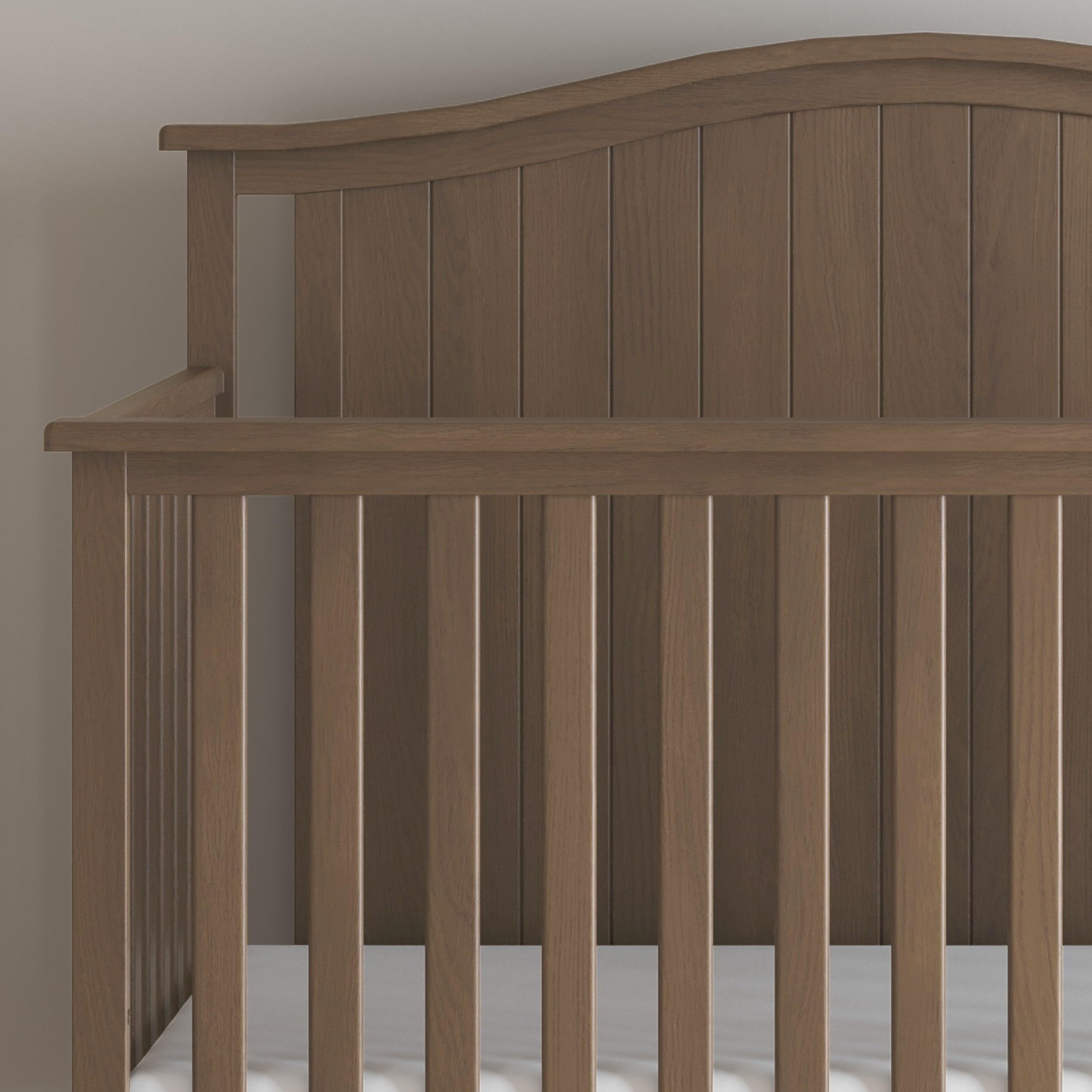 Child Craft Hampton Arch 4-in-1 Convertible Crib - Converts to Daybed, Toddler Bed & Full Size Bed | 3 Adjustable Mattress Heights | Non-Toxic & Baby-Safe Finish in Dusty Heather | Perfect for Nursery, Bedroom Transition & Growing Families