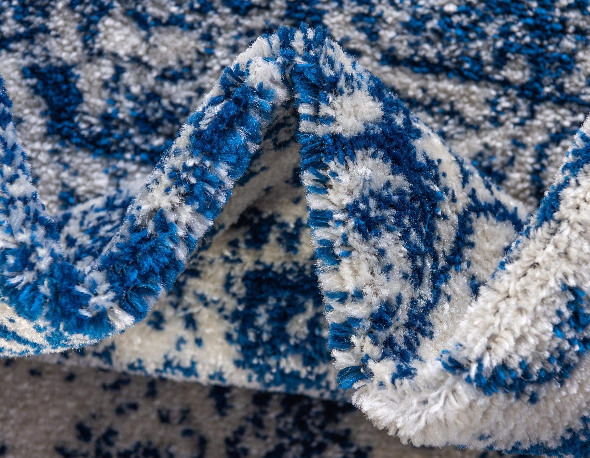 Dover Collection Navy Blue Low-Pile Area Rug 9'x12' - Soft Living Room Rug, Large Dining Room Carpet for Open Floor Plans | Durable & Stylish Home Decor
