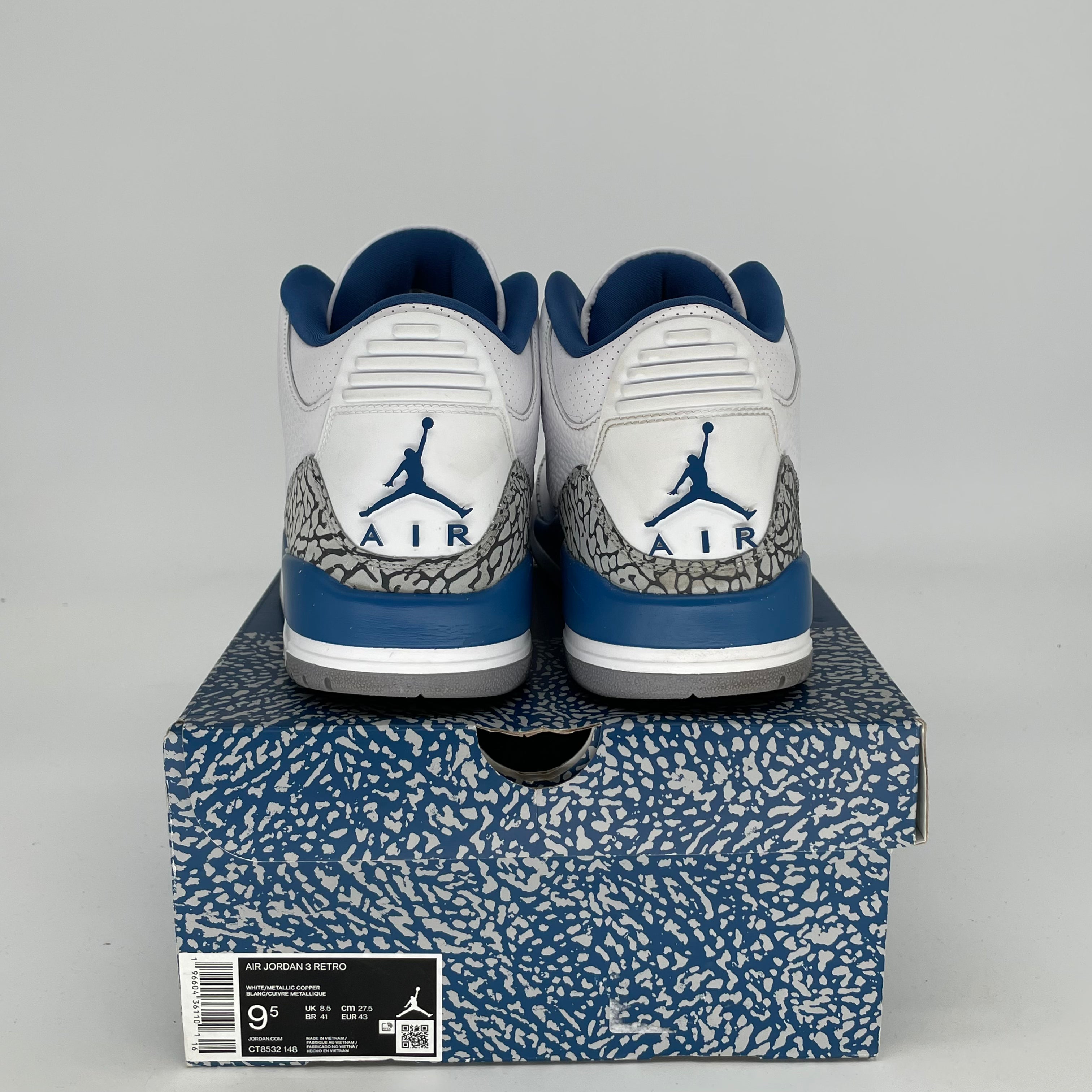 AIR JORDAN 3 Retro Wizards Basketball Shoes Men's Size 9.5/11W - Style Code CT8532-148 | Perfect for Streetwear, Sneaker Collection & Casual Wear