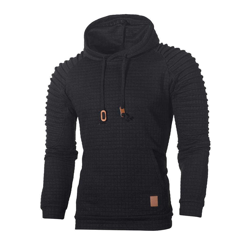 LEKODE Men's Plaid Hoodie Sweatshirt - Casual Long Sleeve Pullover Shirt for Men | Warm Fleece Lined Top for Fall, Winter & Outdoor Activities