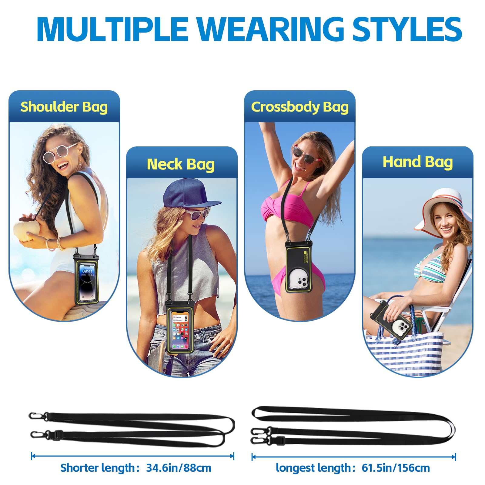**IP68 Waterproof Phone Pouch for iPhone 15/14/13 Pro Max & Galaxy S24/S23/S22 Ultra – Up to 6.8