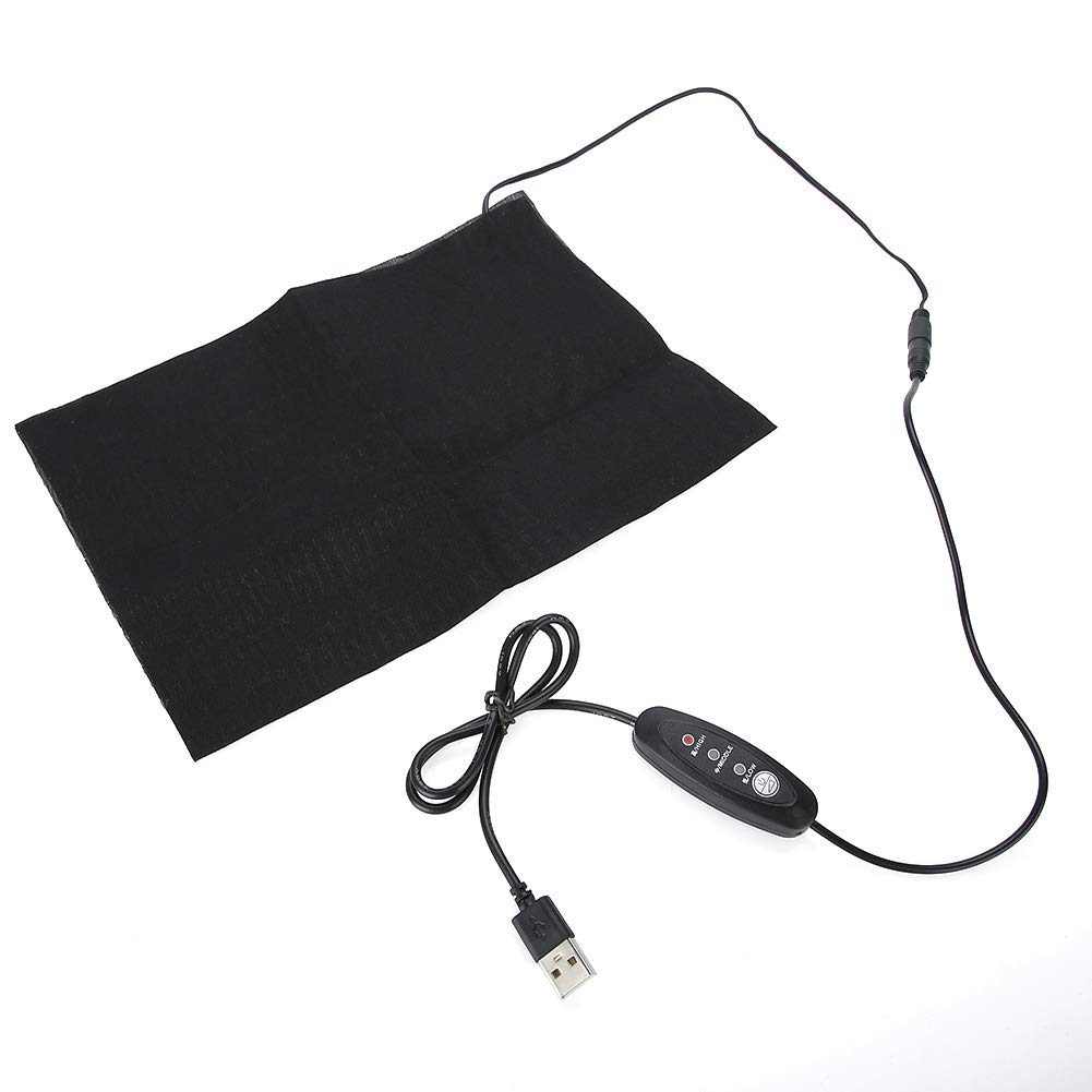 Electric Heating Pad for Back, Shoulder & Belly Pain Relief - USB Powered Washable Waist Warmer for Home & Office Use - Perfect for Period Cramps, Muscle Soreness & Winter Warmth