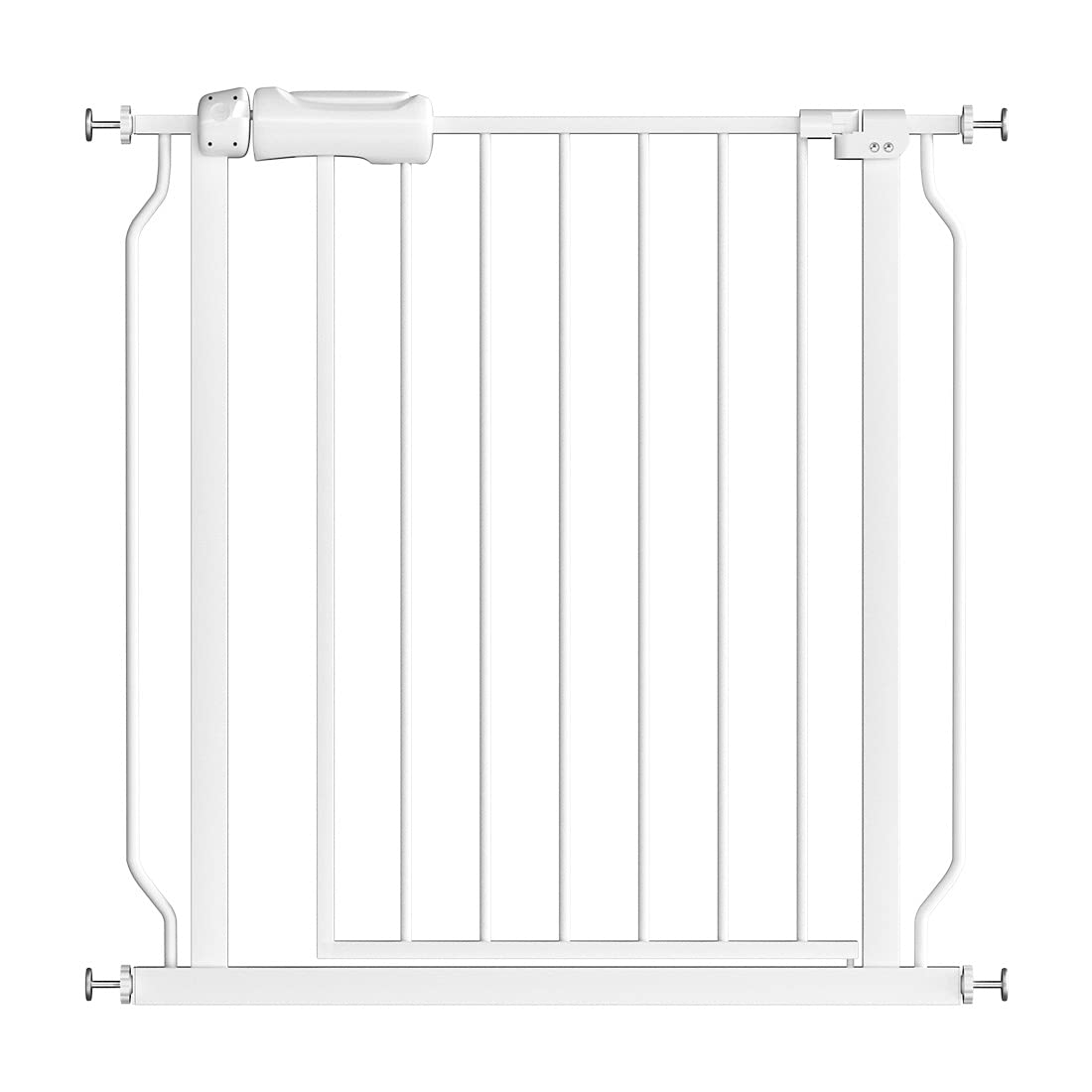 Fairy Baby 29-34 Inch Wide Pressure Mounted Walk Through Baby Gate for Doorways, Stairs & Hallways - Pure White Safety Gate for Toddlers & Pets - Perfect for Home, Nursery & Staircase Protection