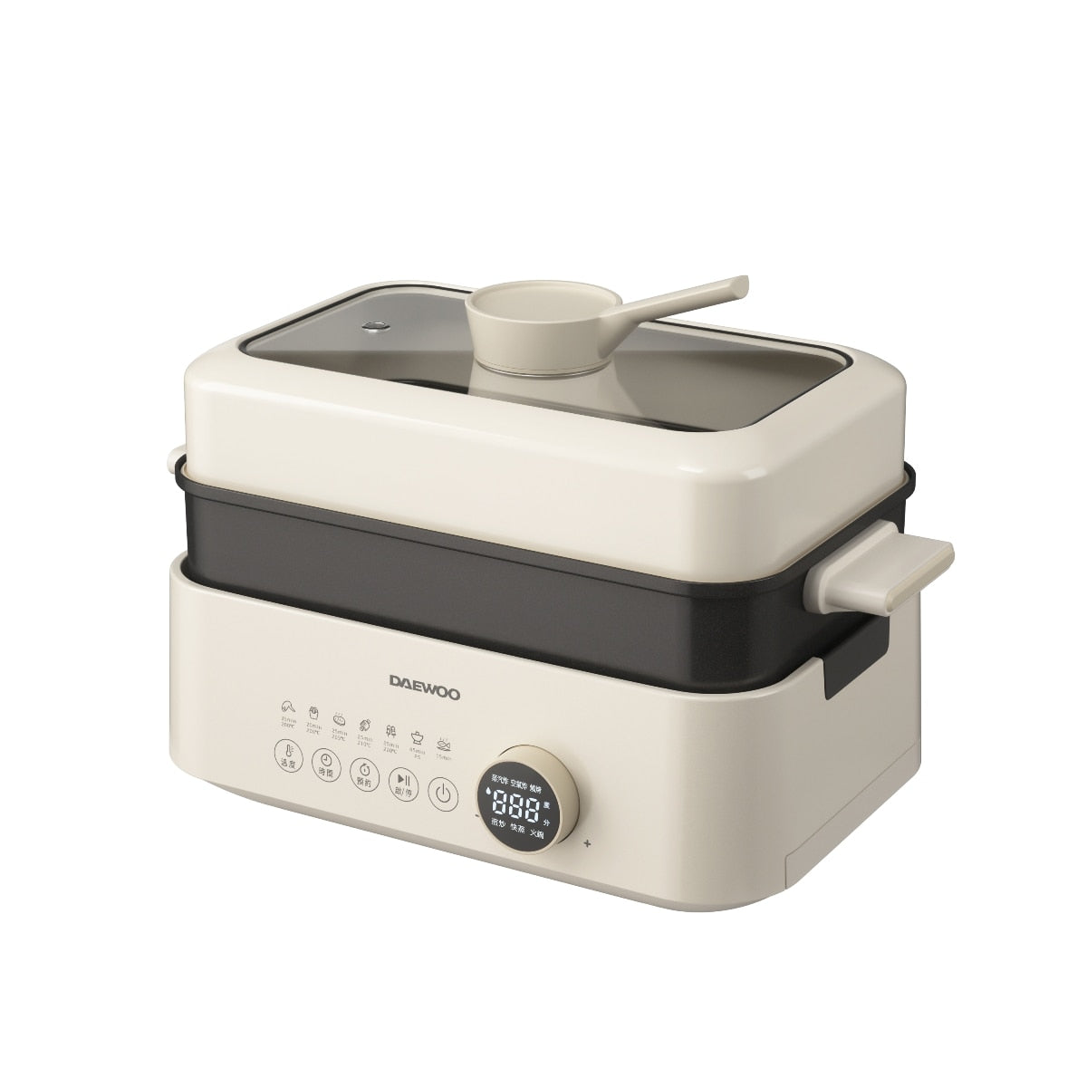 DAEWOO S20 Multi-Function Electric Hot Pot - 5-in-1 Cooking Appliance for Soup, Stew, Shabu & More | Perfect for Dorm, Office & Small Kitchen Use