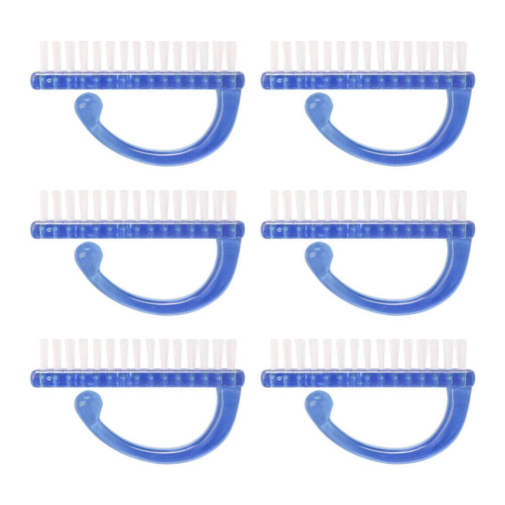 FRCOLOR Blue Toenail Scrub Brush - Pedicure Cleaning Tool for Men & Women - Perfect for Home Manicure & Pedicure Care