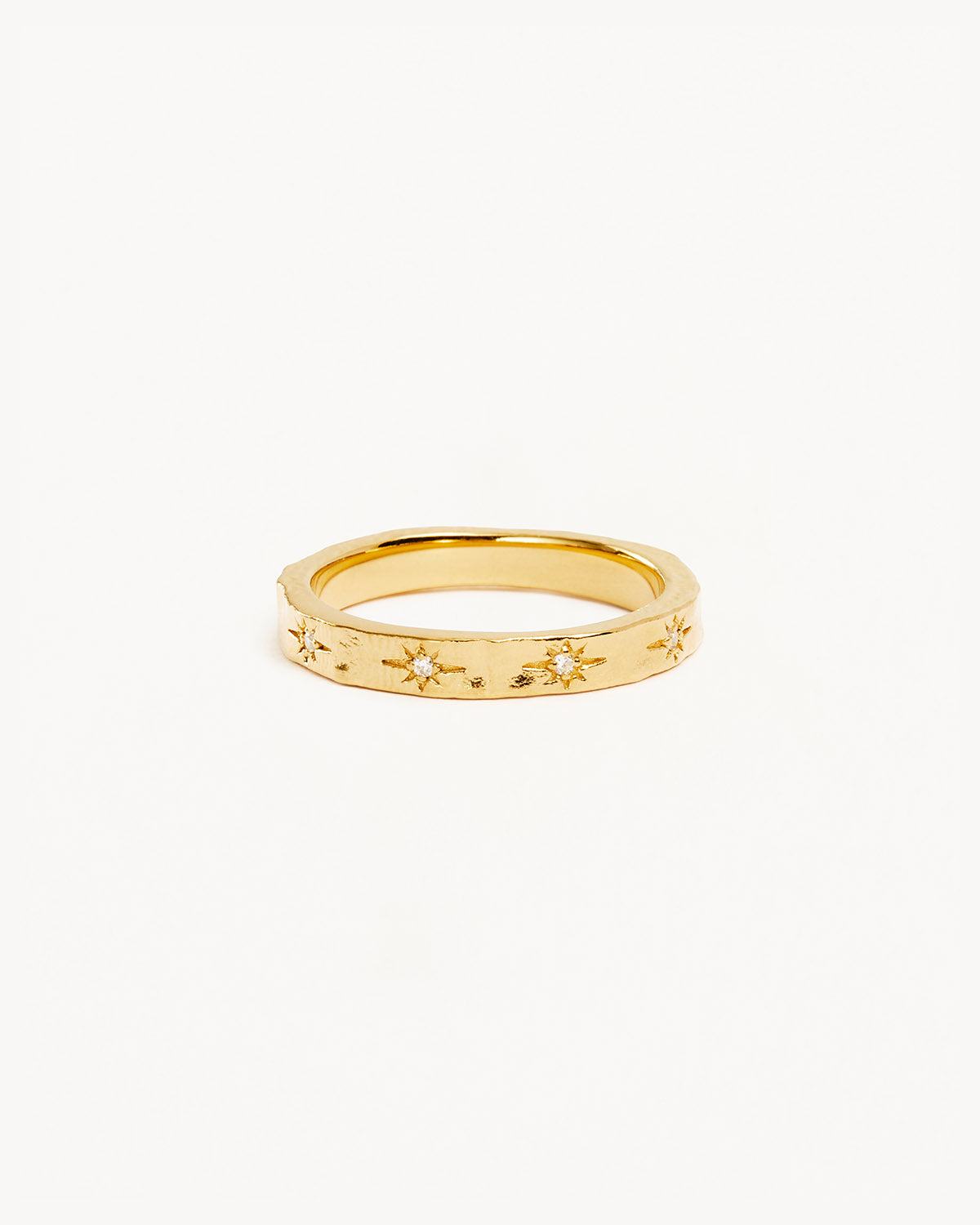 18K Gold Vermeil Stardust Ring for Women - Elegant Stackable Dainty Jewelry Gift for Anniversary, Birthday & Valentine's Day - Perfect for Everyday Wear & Special Occasions