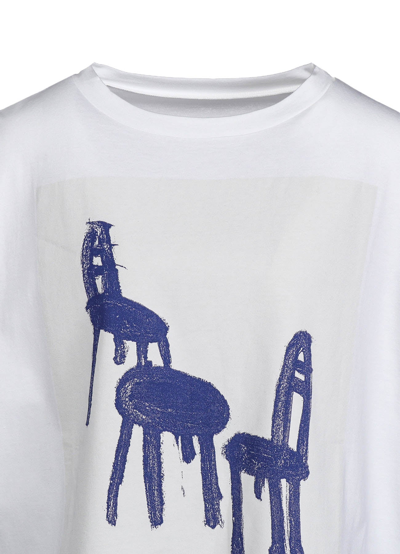 Stylish Cotton Jersey French Sleeve Shirt with Chair & Table Print - Perfect for Casual Wear, Office Outfits and Summer Fashion