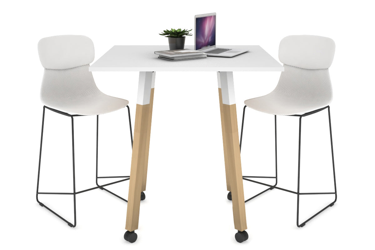 Solid Wood Square Coffee Table with Quadro Countertop - 31.5
